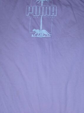 PUMA Pink Graphic Tee with White Logo